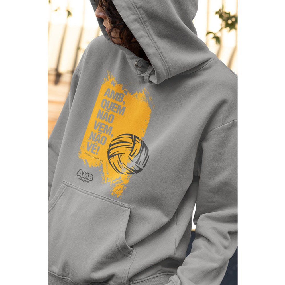 AMB Voleibol – Sudadera con capucha “Quien no viene, no ve”