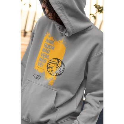AMB Voleibol – Sudadera con capucha “Quien no viene, no ve”