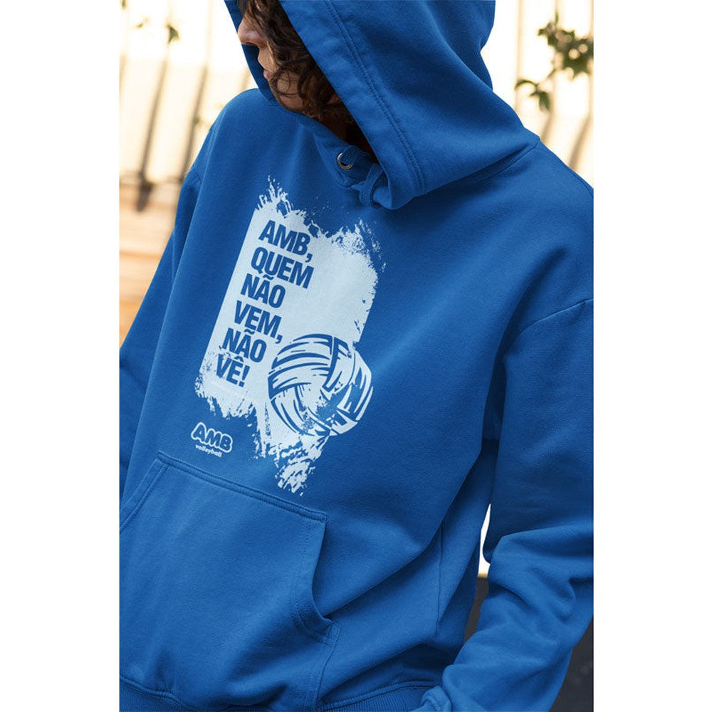AMB Voleibol – Sudadera con capucha “Quien no viene, no ve”