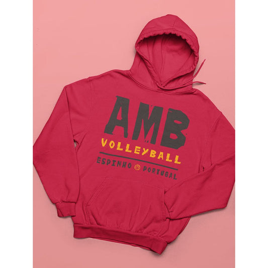 AMB Voleibol Espinho - Sudadera con capucha en color rojo - Talla L